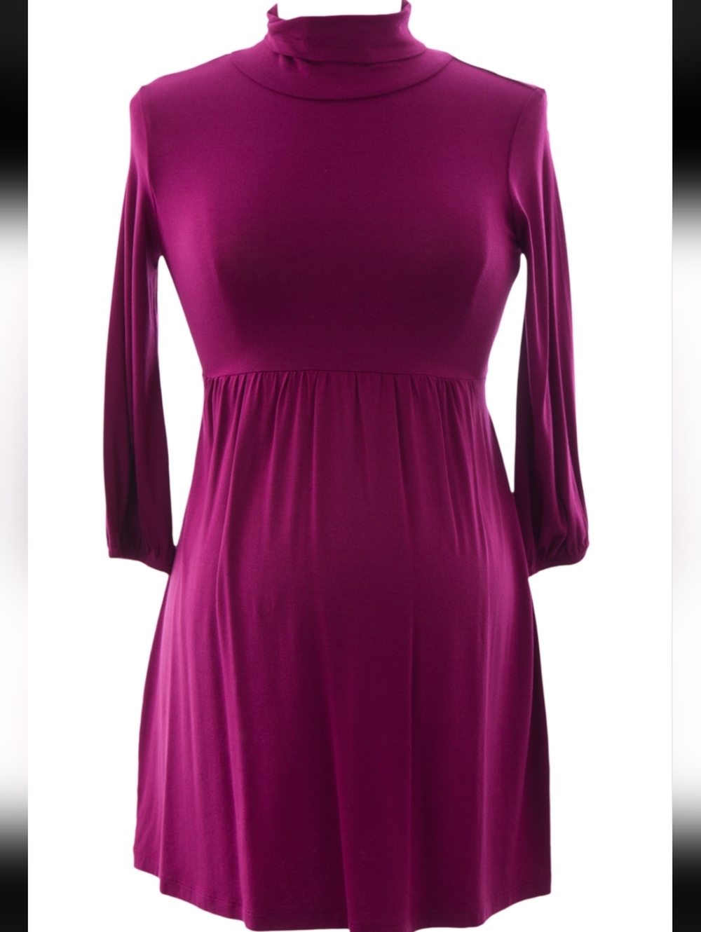 New Olian Maternity Burgundy Turtleneck Dress